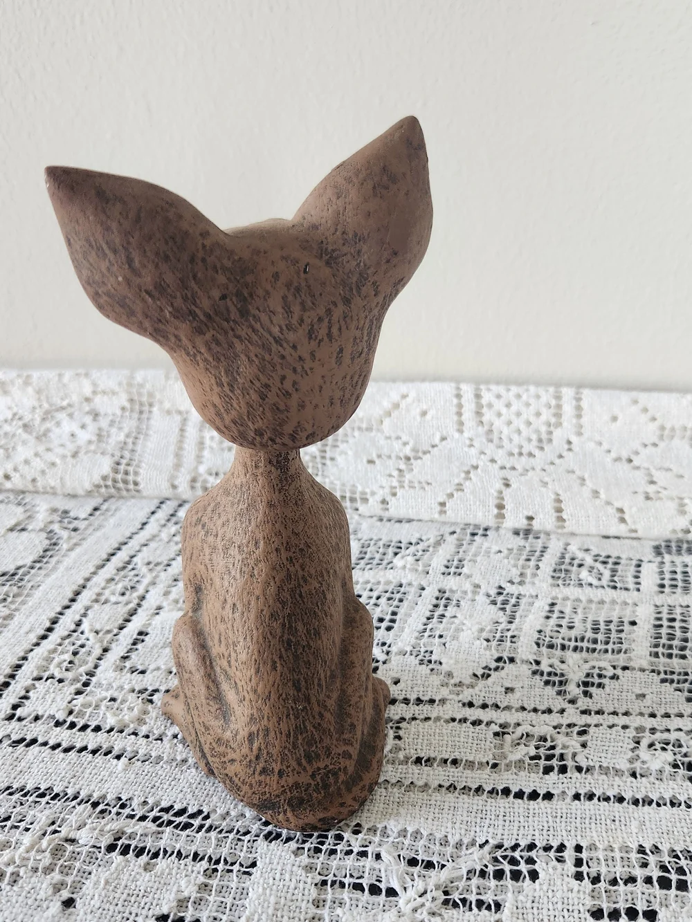 Brown Ceramoc Bobblehead Dog Figurine Decorative Pet Statue